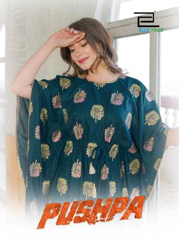 Pushpa By Blue hills Printed Rayon Kaftan kurti Collection